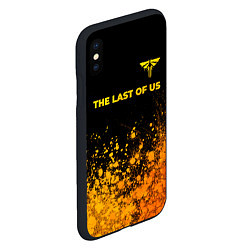 Чехол iPhone XS Max матовый The Last Of Us - gold gradient посередине, цвет: 3D-черный — фото 2