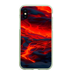 Чехол iPhone XS Max матовый Текущая магма