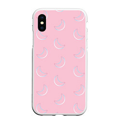 Чехол iPhone XS Max матовый Розовая луна