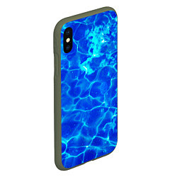 Чехол iPhone XS Max матовый Чистая вода океаны, цвет: 3D-темно-зеленый — фото 2