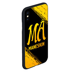 Чехол iPhone XS Max матовый Maneskin - gold gradient, цвет: 3D-черный — фото 2