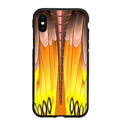 Чехол iPhone XS Max матовый Желтые наплывы