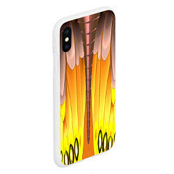 Чехол iPhone XS Max матовый Желтые наплывы, цвет: 3D-белый — фото 2