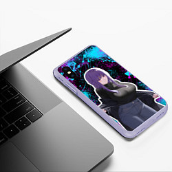 Чехол iPhone XS Max матовый Ферн в современности - брызги, цвет: 3D-светло-сиреневый — фото 2