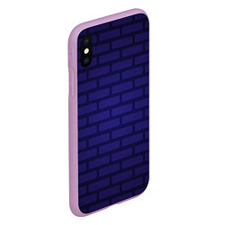 Чехол iPhone XS Max матовый Фиолетовая кирпичная стена, цвет: 3D-сиреневый — фото 2
