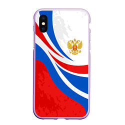 Чехол iPhone XS Max матовый Россия - спортивная униформа