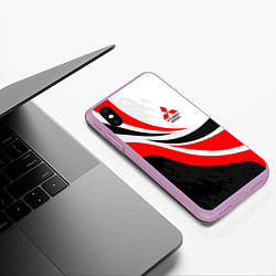 Чехол iPhone XS Max матовый Evo racer mitsubishi - uniform, цвет: 3D-сиреневый — фото 2