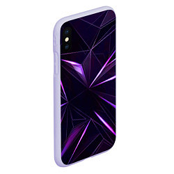 Чехол iPhone XS Max матовый Фиолетовый хрусталь, цвет: 3D-светло-сиреневый — фото 2