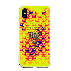 Чехол iPhone XS Max матовый The elder scrolls game yellow dragon