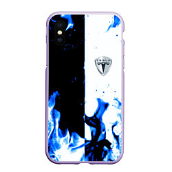 Чехол iPhone XS Max матовый Tesla Elon Mask fire