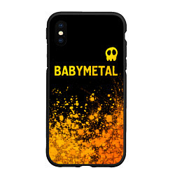 Чехол iPhone XS Max матовый Babymetal - gold gradient посередине, цвет: 3D-черный