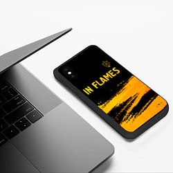 Чехол iPhone XS Max матовый In Flames - gold gradient посередине, цвет: 3D-черный — фото 2