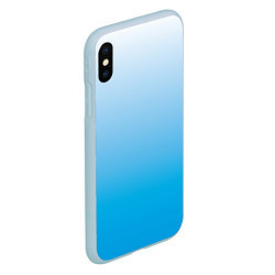 Чехол iPhone XS Max матовый Небесный голубой градиент, цвет: 3D-голубой — фото 2