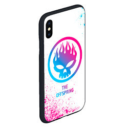 Чехол iPhone XS Max матовый The Offspring neon gradient style, цвет: 3D-черный — фото 2