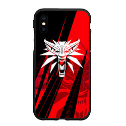 Чехол iPhone XS Max матовый The witcher - red sport