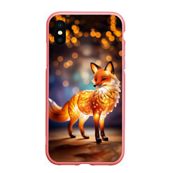 Чехол iPhone XS Max матовый Декоративная оранжевая статуэтка лисы