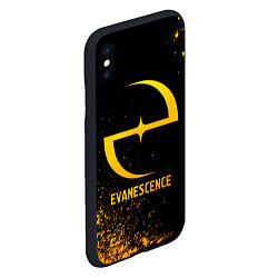 Чехол iPhone XS Max матовый Evanescence - gold gradient, цвет: 3D-черный — фото 2