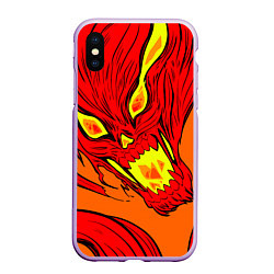 Чехол iPhone XS Max матовый Пламенный череп