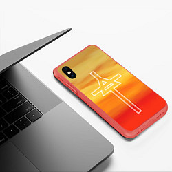 Чехол iPhone XS Max матовый Icon 30STM, цвет: 3D-красный — фото 2