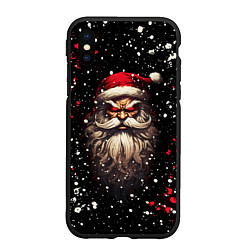 Чехол iPhone XS Max матовый Evil Santa Claus, цвет: 3D-черный