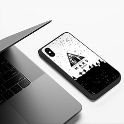 Чехол iPhone XS Max матовый Thirty seconds to mars Jared Leto music, цвет: 3D-черный — фото 2