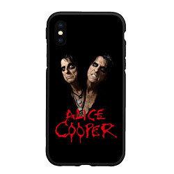 Чехол iPhone XS Max матовый Alice Cooper paranormal, цвет: 3D-черный