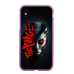 Чехол iPhone XS Max матовый The purge Within Temptation, цвет: 3D-фиолетовый