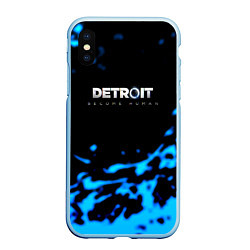 Чехол iPhone XS Max матовый Detroit become human голубая кровь