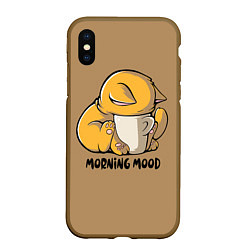 Чехол iPhone XS Max матовый Morning mood, цвет: 3D-коричневый