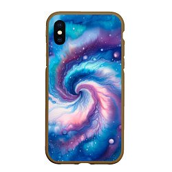 Чехол iPhone XS Max матовый Галактический тай-дай