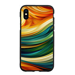 Чехол iPhone XS Max матовый Абстракция с солнцем