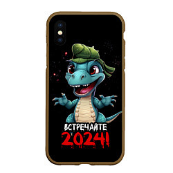 Чехол iPhone XS Max матовый Дракон принес 2024