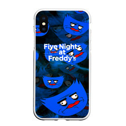 Чехол iPhone XS Max матовый Huggy Wuggy x Five Nights at Freddys