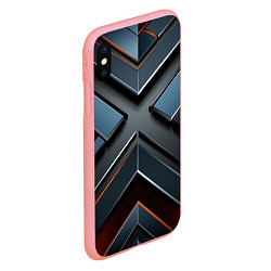 Чехол iPhone XS Max матовый Темная объемная геометрия, цвет: 3D-баблгам — фото 2