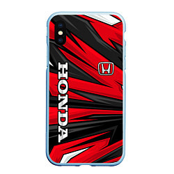 Чехол iPhone XS Max матовый Red sport - honda, цвет: 3D-голубой