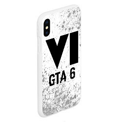 Чехол iPhone XS Max матовый GTA 6 glitch на светлом фоне, цвет: 3D-белый — фото 2