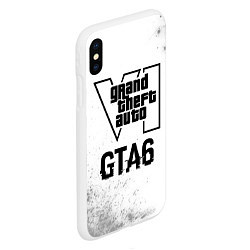 Чехол iPhone XS Max матовый GTA6 glitch на светлом фоне, цвет: 3D-белый — фото 2