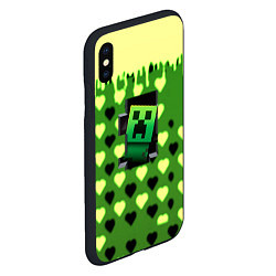 Чехол iPhone XS Max матовый Minecraft love toxic, цвет: 3D-черный — фото 2