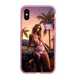 Чехол iPhone XS Max матовый GTA 6 girl