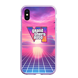 Чехол iPhone XS Max матовый GTA 6 Vaporwave