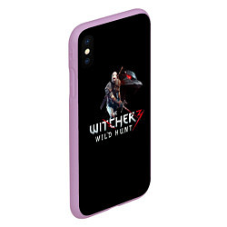 Чехол iPhone XS Max матовый Ведьмак 3 лого из коробки, цвет: 3D-сиреневый — фото 2