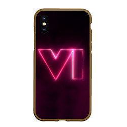 Чехол iPhone XS Max матовый GTA 6 Neon