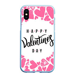 Чехол iPhone XS Max матовый Valentines day, цвет: 3D-голубой