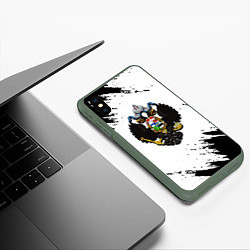 Чехол iPhone XS Max матовый Герб РФ имперская символика, цвет: 3D-темно-зеленый — фото 2