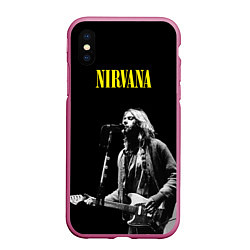 Чехол iPhone XS Max матовый Группа Nirvana Курт Кобейн