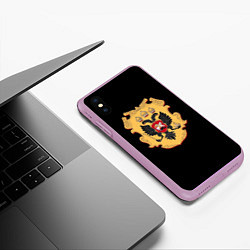 Чехол iPhone XS Max матовый Имперский герб символкика, цвет: 3D-сиреневый — фото 2