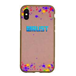 Чехол iPhone XS Max матовый Rust true color, цвет: 3D-коричневый