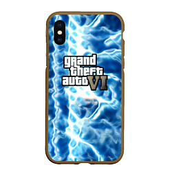 Чехол iPhone XS Max матовый Gta 6 storm on vice city