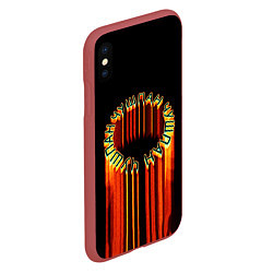 Чехол iPhone XS Max матовый Чушпан арт, цвет: 3D-красный — фото 2