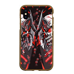 Чехол iPhone XS Max матовый Два красных черепа